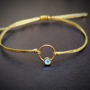 ΧΡΥΣΟ ΒΡΑΧΙΟΛΙ ΜΕ ΜΙΚΡΟ ΚΡΙΚΑΚΙ & ΓΑΛΑΖΙΟ ΜΑΤΙ