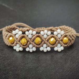 ΚΑΦΕ ΜΑΚΡΑΜΕ ΒΡΑΧΙΟΛΙ DNA ΜΕ ΛΕΥΚΕΣ ΚΑΙ ΚΙΤΡΙΝΕΣ ΧΑΝΤΡΕΣ